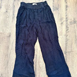 Abercrombie Crinkle Cotton Wide Leg Pants